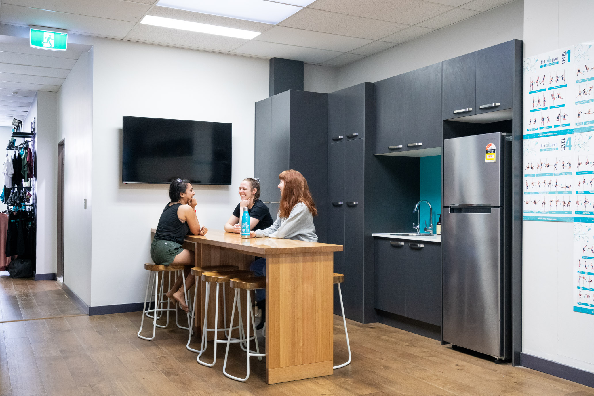 Kitchen chill area the pole gym brisbane